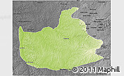 Physical 3D Map of Lizarda, darken, desaturated