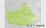 Physical 3D Map of Lizarda, lighten, desaturated