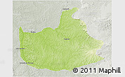 Physical 3D Map of Lizarda, lighten, semi-desaturated