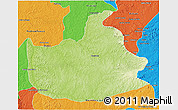 Physical 3D Map of Lizarda, political outside