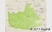 Physical 3D Map of Lizarda, shaded relief outside