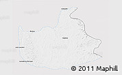 Silver Style 3D Map of Lizarda, single color outside