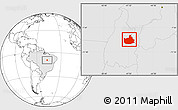 Blank Location Map of Lizarda, highlighted country