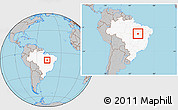 Gray Location Map of Lizarda, highlighted country, within the entire country
