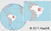 Gray Location Map of Lizarda, highlighted country, highlighted parent region, within the entire country