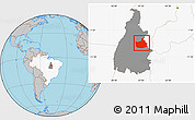Gray Location Map of Lizarda, highlighted country, highlighted parent region