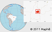 Gray Location Map of Lizarda, highlighted country