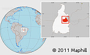Gray Location Map of Lizarda, highlighted parent region