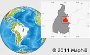 Physical Location Map of Lizarda, highlighted country, highlighted parent region