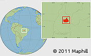 Savanna Style Location Map of Lizarda