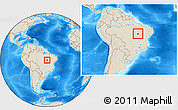 Shaded Relief Location Map of Lizarda, within the entire country