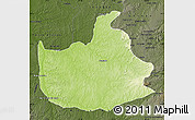 Physical Map of Lizarda, darken