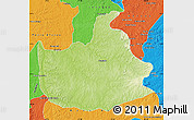 Physical Map of Lizarda, political outside