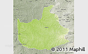 Physical Map of Lizarda, semi-desaturated