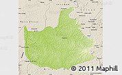 Physical Map of Lizarda, shaded relief outside