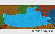 Political Panoramic Map of Lizarda, darken