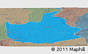 Political Panoramic Map of Lizarda, semi-desaturated