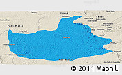 Political Panoramic Map of Lizarda, shaded relief outside