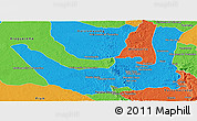 Political Panoramic Map of Miracema D'nort