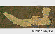Satellite Panoramic Map of Miracema D'nort, darken