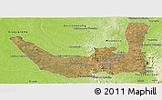 Satellite Panoramic Map of Miracema D'nort, physical outside