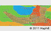 Satellite Panoramic Map of Miracema D'nort, political outside