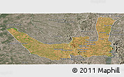 Satellite Panoramic Map of Miracema D'nort, semi-desaturated