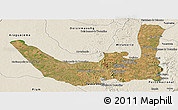 Satellite Panoramic Map of Miracema D'nort, shaded relief outside