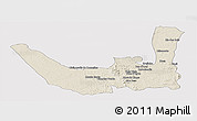 Shaded Relief Panoramic Map of Miracema D'nort, cropped outside