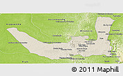 Shaded Relief Panoramic Map of Miracema D'nort, physical outside