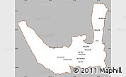 Gray Simple Map of Miracema D'nort, cropped outside