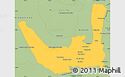 Savanna Style Simple Map of Miracema D'nort