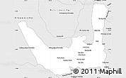 Silver Style Simple Map of Miracema D'nort