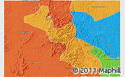 Political 3D Map of Monte do Carmo