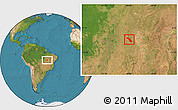 Satellite Location Map of Monte do Carmo