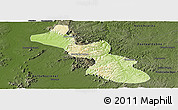 Physical Panoramic Map of Monte do Carmo, darken