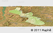 Physical Panoramic Map of Monte do Carmo, satellite outside