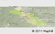 Physical Panoramic Map of Monte do Carmo, semi-desaturated