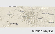 Shaded Relief Panoramic Map of Monte do Carmo