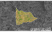 Satellite 3D Map of Nazare, darken, desaturated
