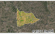 Satellite 3D Map of Nazare, darken, semi-desaturated