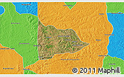 Satellite 3D Map of Nazare, political outside