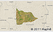 Satellite 3D Map of Nazare, shaded relief outside