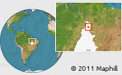 Satellite Location Map of Nazare, highlighted parent region