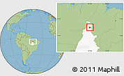 Savanna Style Location Map of Nazare, highlighted parent region