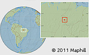 Savanna Style Location Map of Nazare, hill shading
