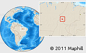 Shaded Relief Location Map of Nazare