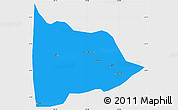 Political Simple Map of Nazare, single color outside