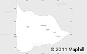 Silver Style Simple Map of Nazare