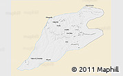 Classic Style 3D Map of P.Alta D'bom Je, single color outside